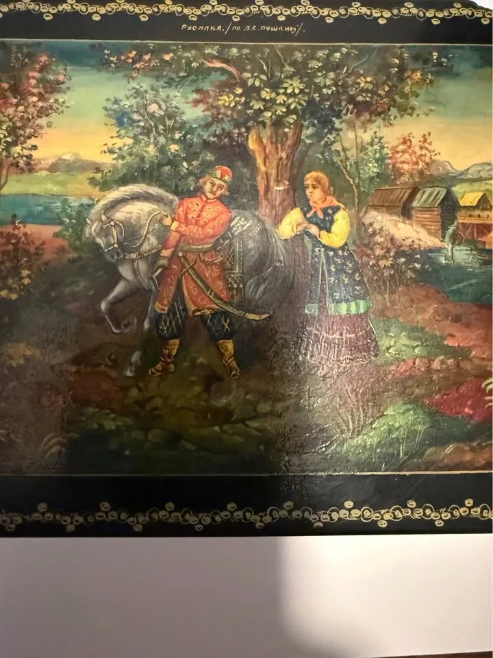 1980’s RUSSIAN LACQUER BOX VINTAGE HANDMADE FAIRYTALE ART image indicator(2)