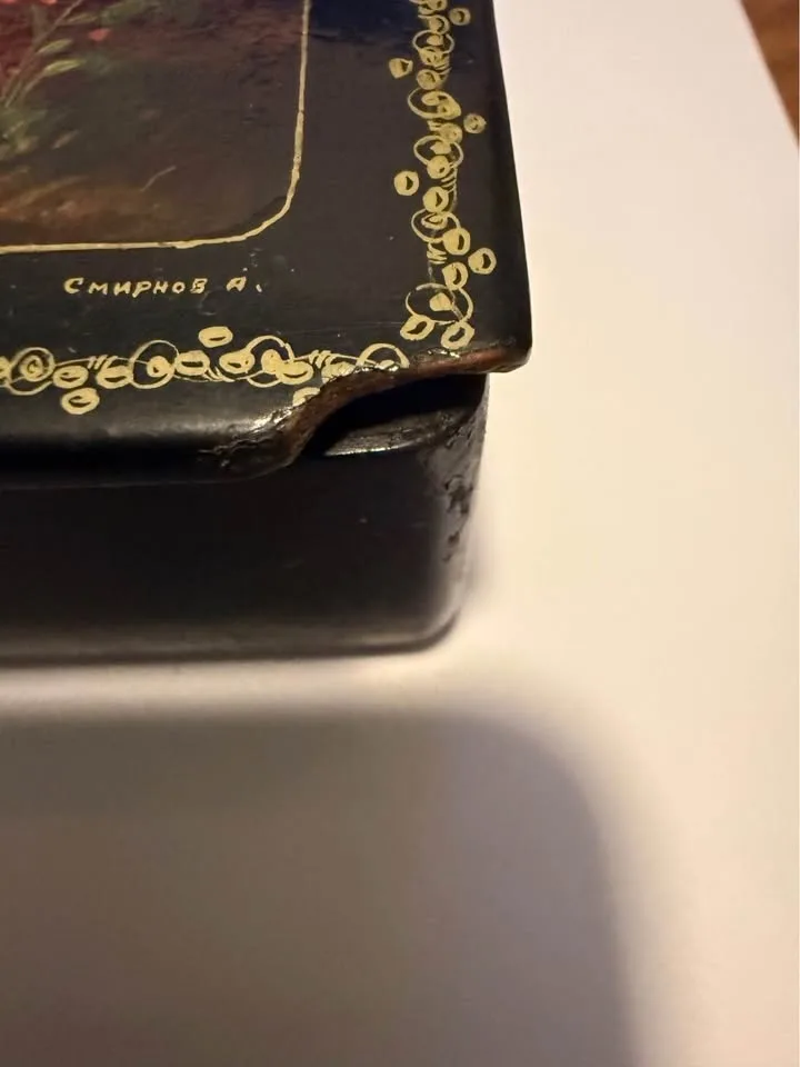 1980’s RUSSIAN LACQUER BOX VINTAGE HANDMADE FAIRYTALE ART image indicator(7)