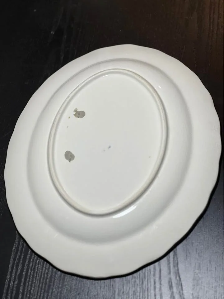 Vintage Japanese Oval Platter Blue & White 11 X 13.5 Pre-owned image indicator(4)