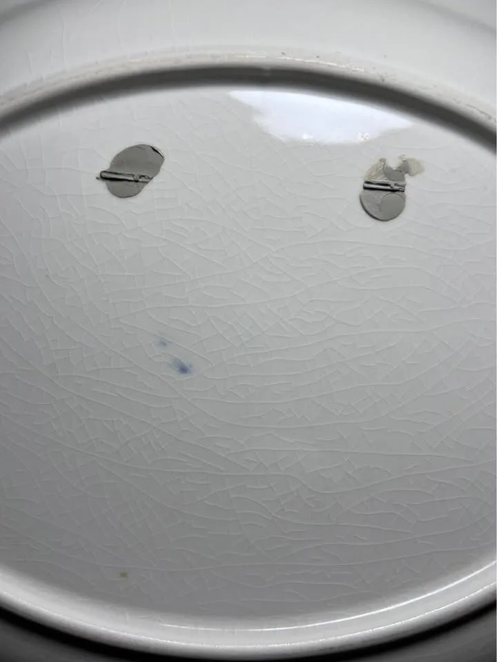 Vintage Japanese Oval Platter Blue & White 11 X 13.5 Pre-owned image indicator(5)