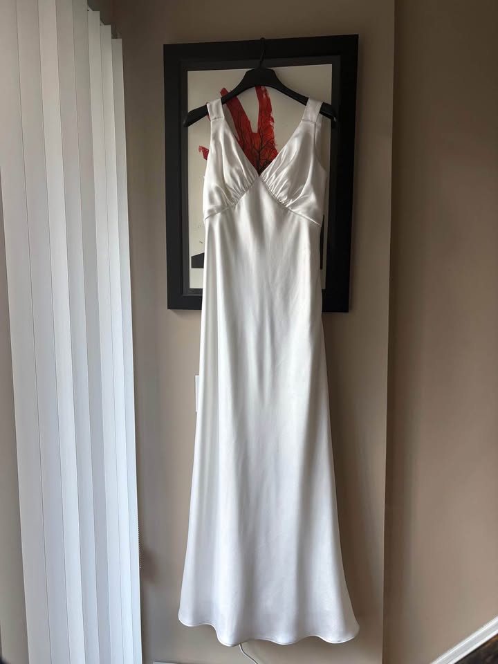 Revelry White Satin Maxi Dress - photo 4
