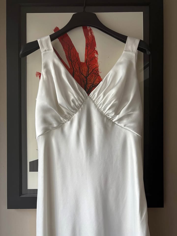 Revelry White Satin Maxi Dress - photo 5
