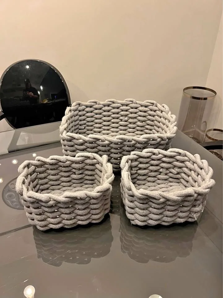 Rope Baskets - 3 Pieces