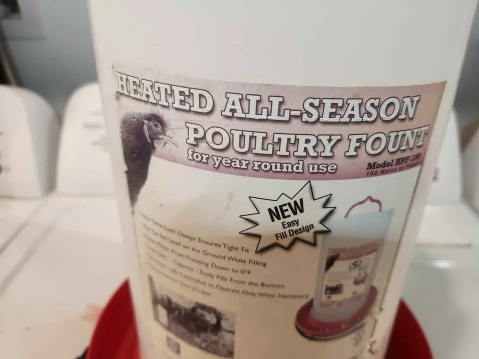 Heated poultry fountain, chicken coop supplies feeder water nipp image indicator(6)