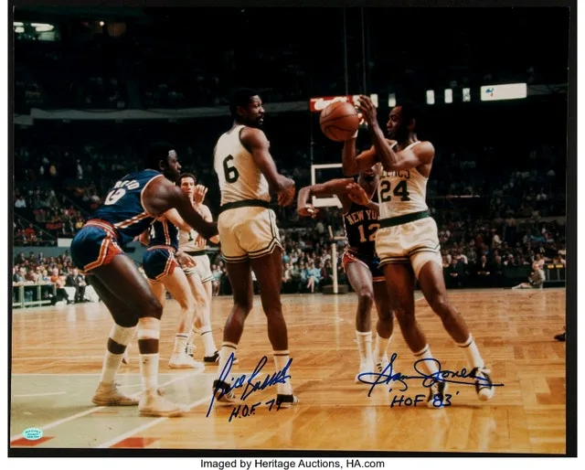 Bill Russell & Sam Jones Signed & Framed Celtics 16x20