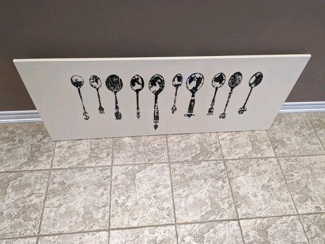 Picture of spoons, approximately 3.5x1.5 ft.