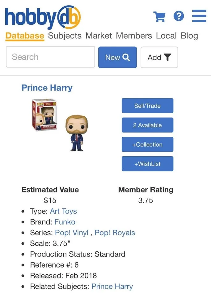 Funko Pop! Royals 06 Prince Harry - BNIB image indicator(6)