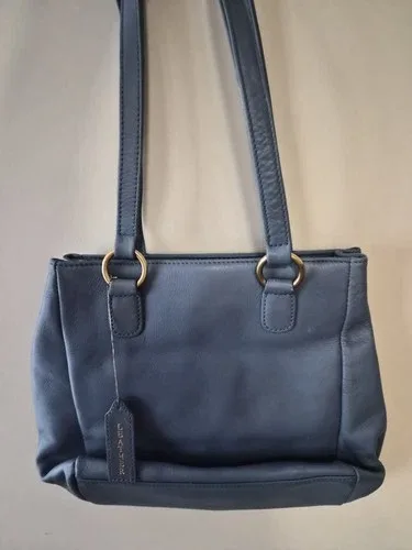 St. John's Bay Blue Genuine Leather Shoulder Bag