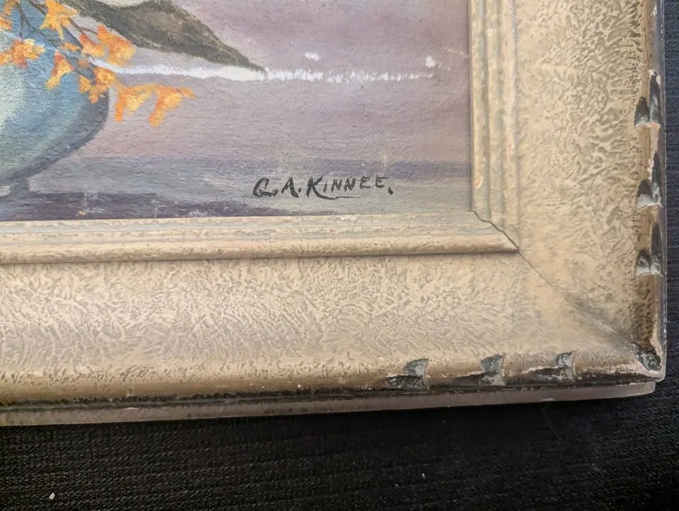 Vintage Floral Oil Painting (G.A. Kinnee) image indicator(2)