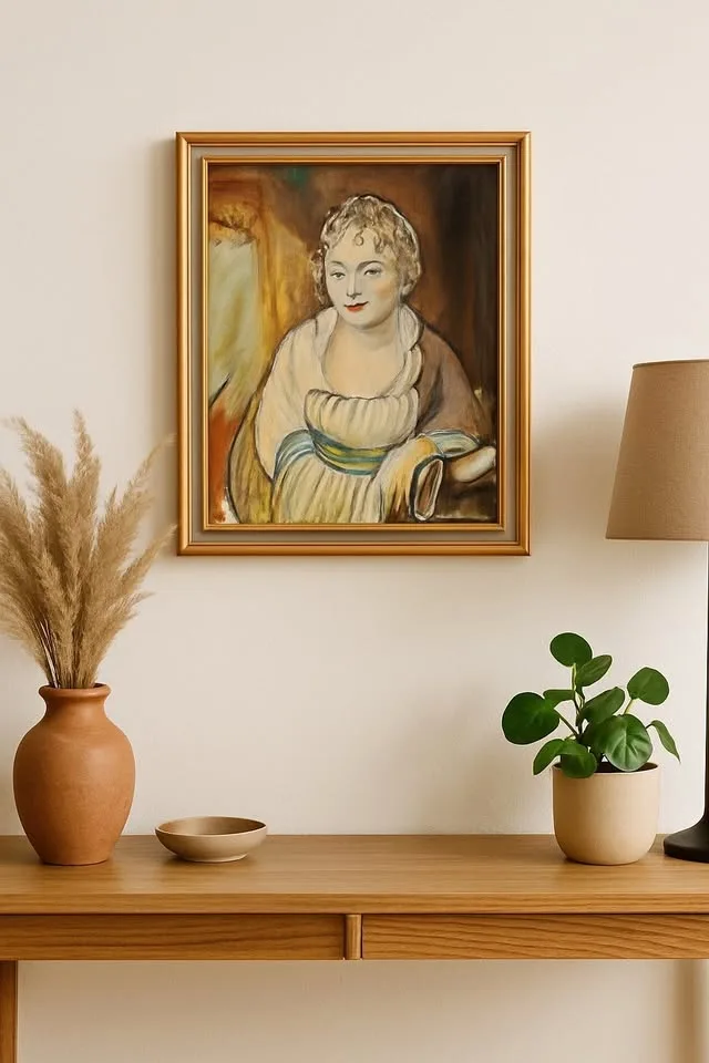 Vntage-Style Portrait Painting – Ready to Hang!