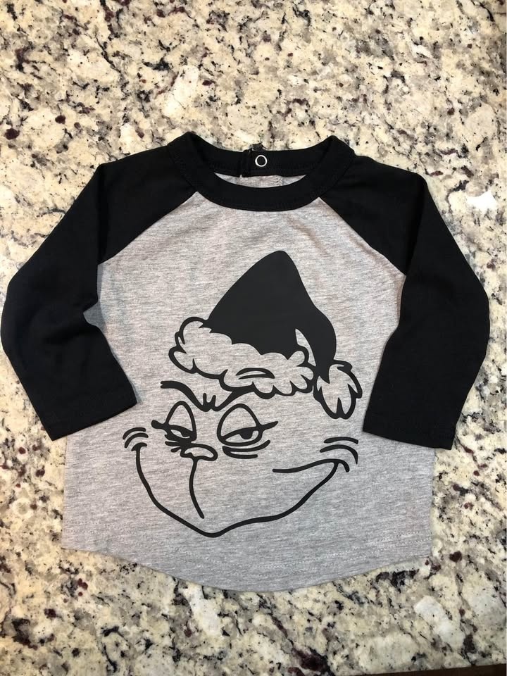 6 to 12 month Grinch Raglan T-shirt