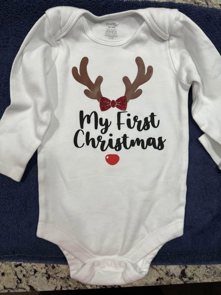 6 to 12 months and 12 to 18 month Christmas onesies - photo 3
