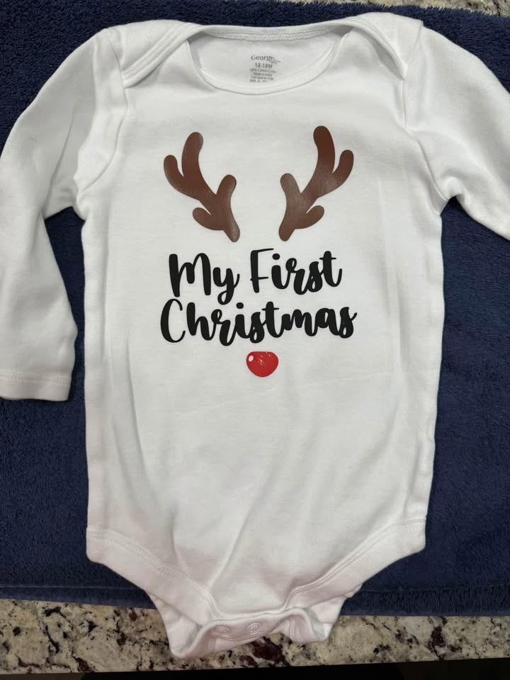 6 to 12 months and 12 to 18 month Christmas onesies - photo 4