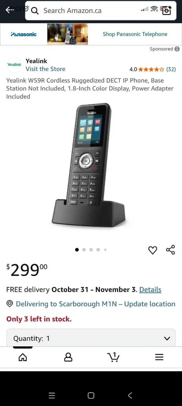 Yealink W59R dect cordless phone (2 units)