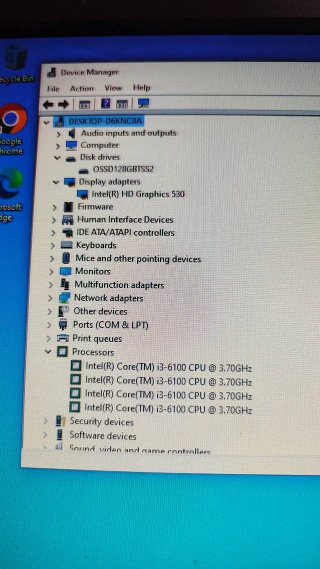 Acer PC i3 - 6100 3.7 ghz 8GB DDR4 120GB SSD Windows 10