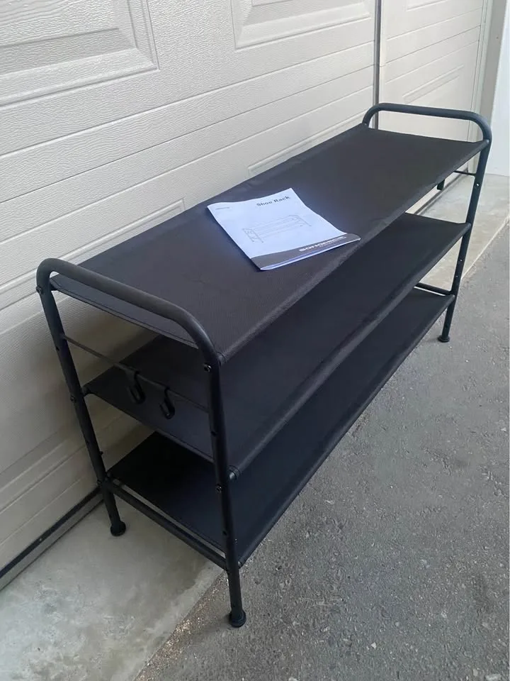 🖤 SONGMICS 3-Tier Shoe Rack – Holds Up to 15 Pairs image indicator(2)