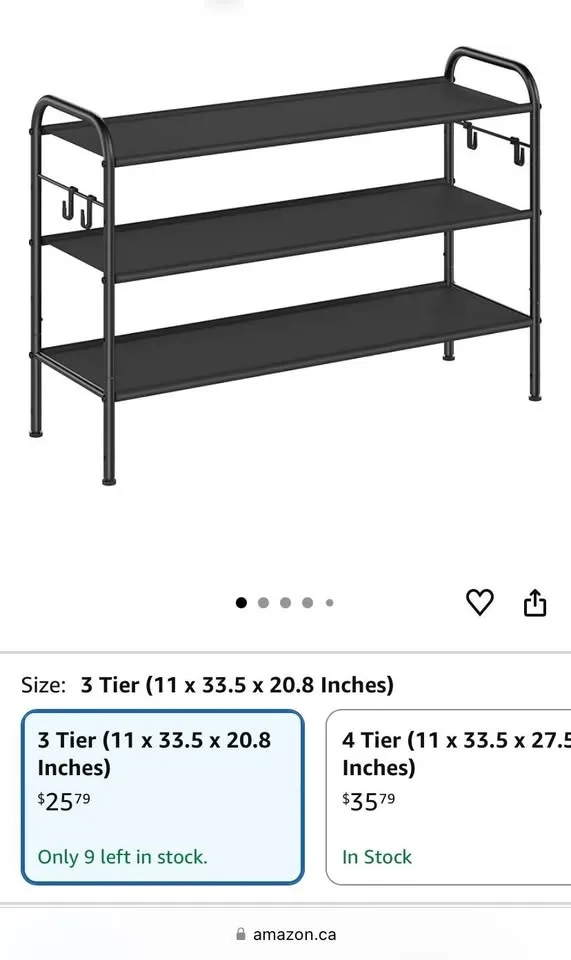 🖤 SONGMICS 3-Tier Shoe Rack – Holds Up to 15 Pairs image indicator(6)