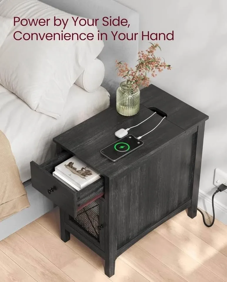 Modern Side Table with Charging Station ⚡ Brand New image indicator(8)