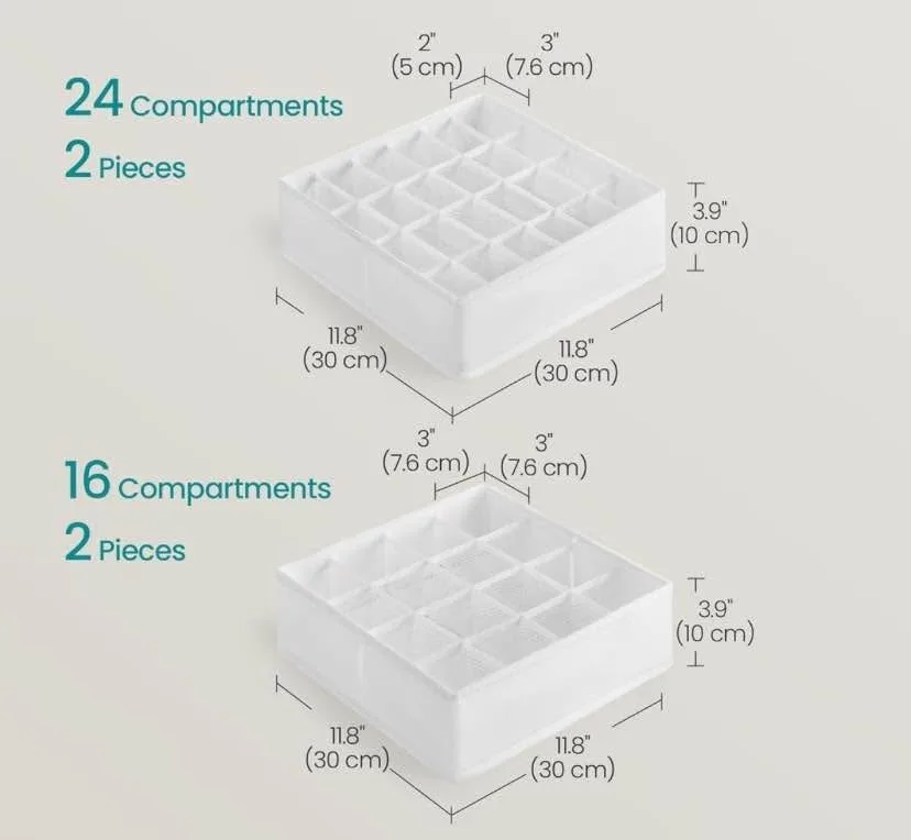 Brand New SONGMICS 4-Pack Drawer Organizers image indicator(5)