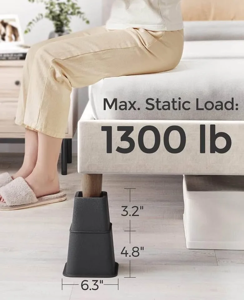 8 Heavy Duty Bed Lifts - Bed Risers - Brand New image indicator(4)