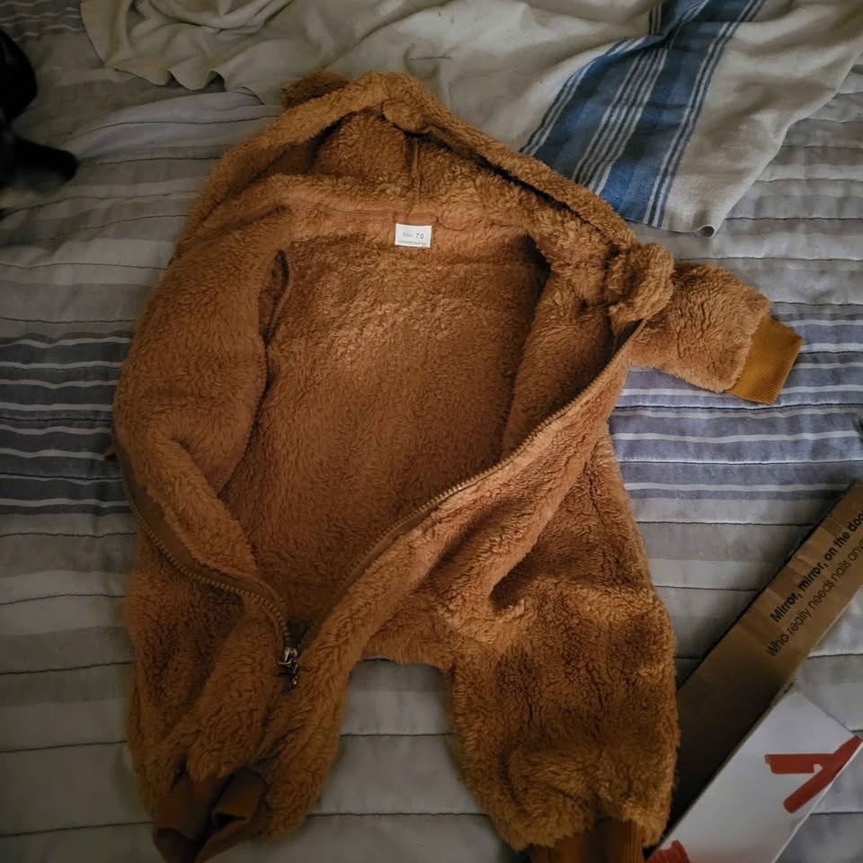 babies teddy bear 1 piece outfit - photo 2