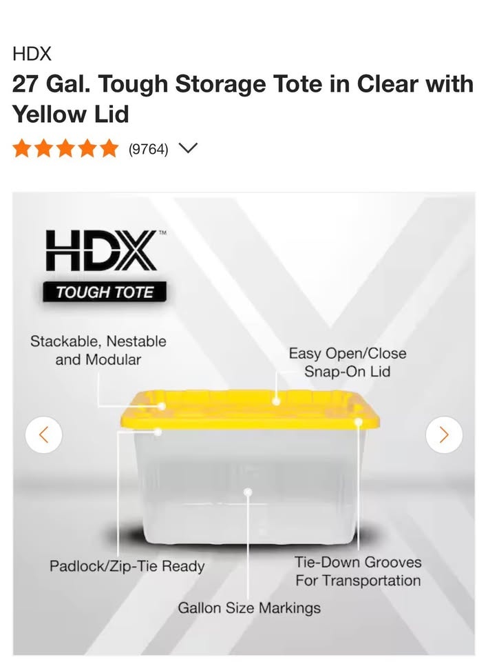HDX HEAVY DUTY CLEAR PLASTIC TOTES - 5 - photo 4