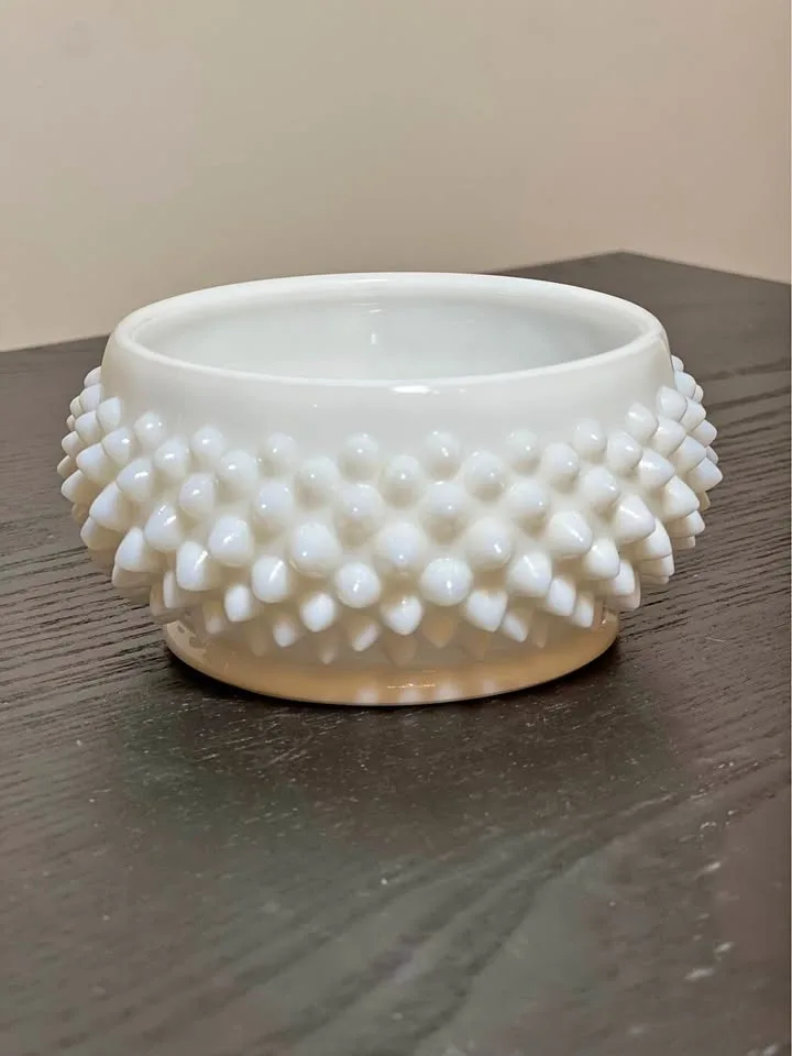 Fenton white hobnail milk glass bowl