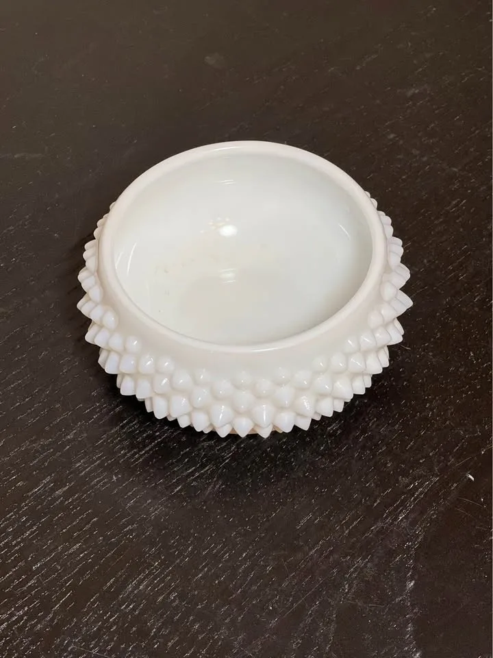 Fenton white hobnail milk glass bowl image indicator(2)