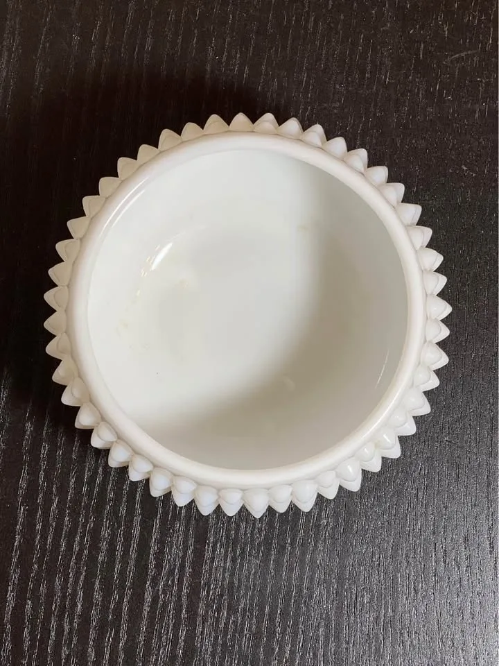 Fenton white hobnail milk glass bowl image indicator(4)