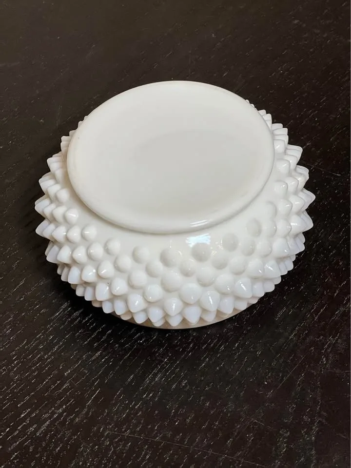 Fenton white hobnail milk glass bowl image indicator(5)