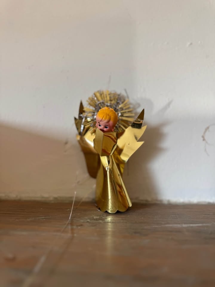 Lot of 13 Vintage Christmas Ornamens - Retro 1950s 1960s Angels - photo 4