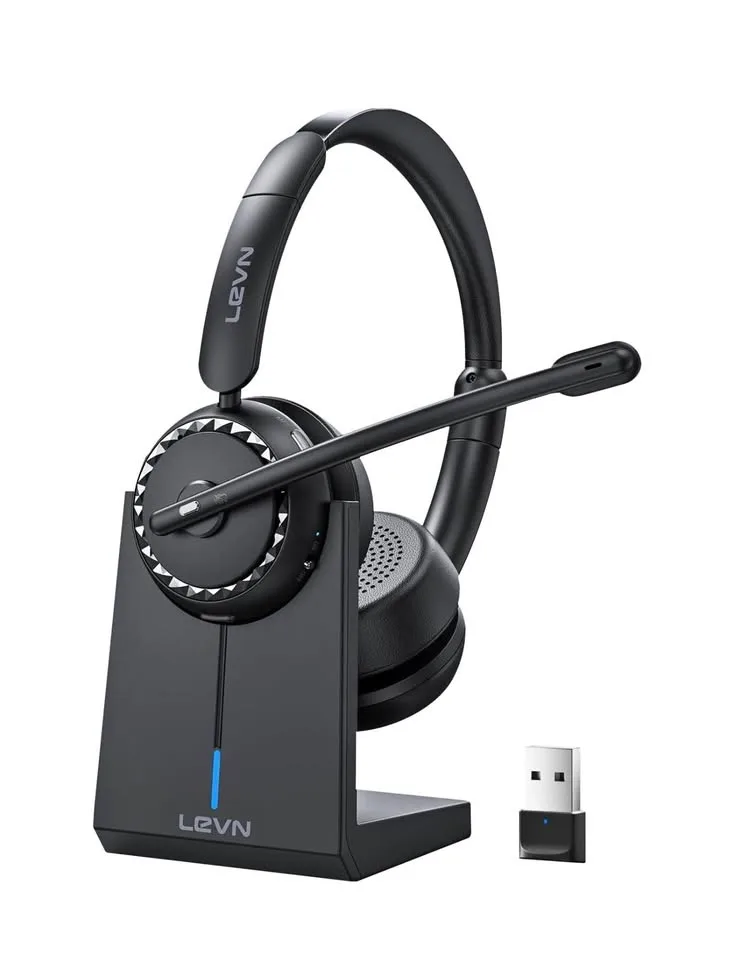 Wireless Headset with Mic for Work