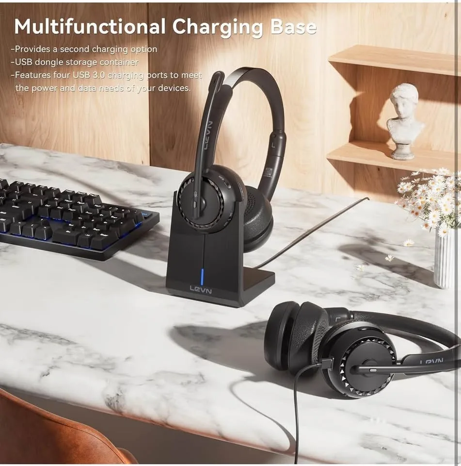 Wireless Headset with Mic for Work image indicator(3)