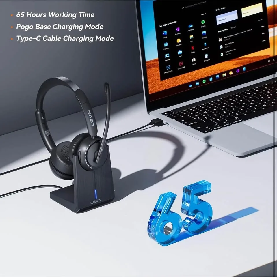 Wireless Headset with Mic for Work image indicator(4)