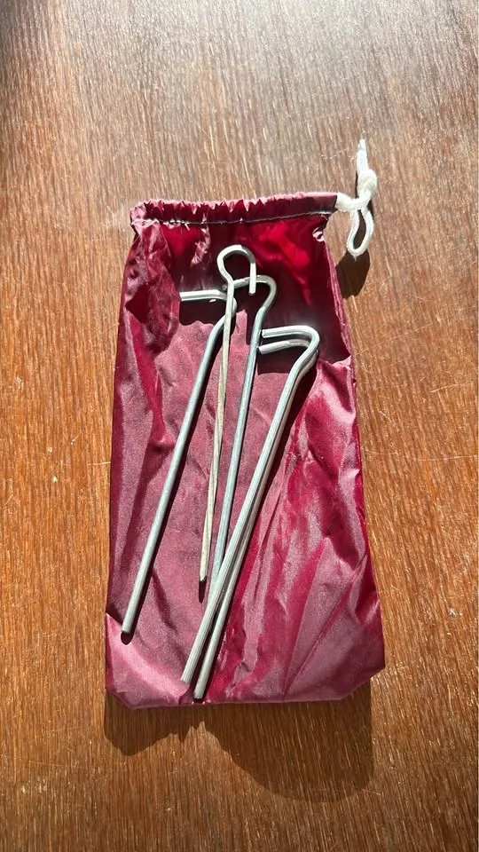 Spare tent pegs
