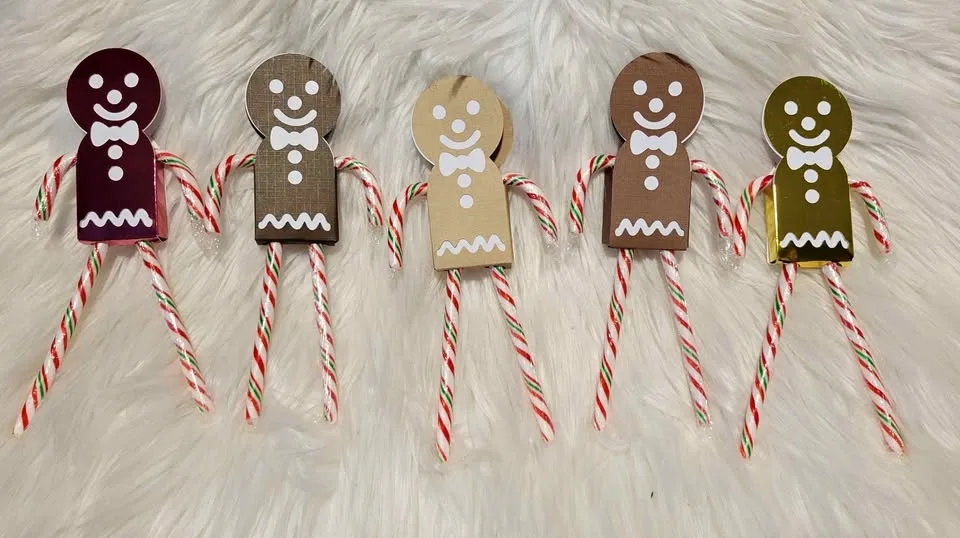Gingerbread man candy cane
