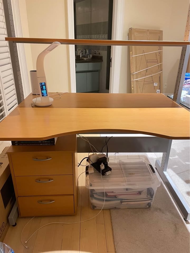 Adjustable Solid Wood Desk