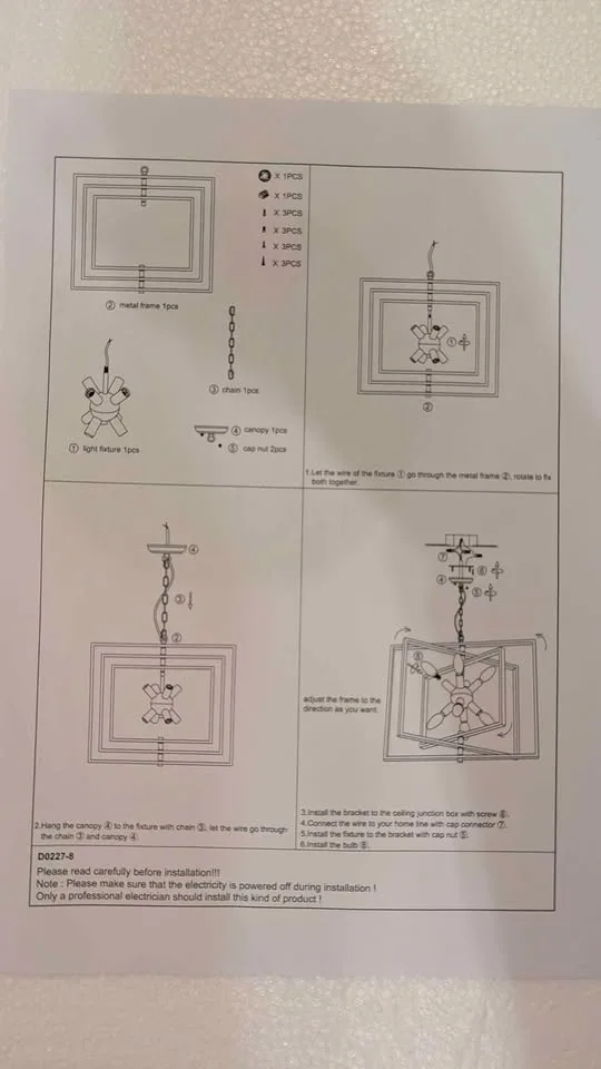 8-Light Sputnik Chandelier - Black/Gold - New in Box image indicator(6)