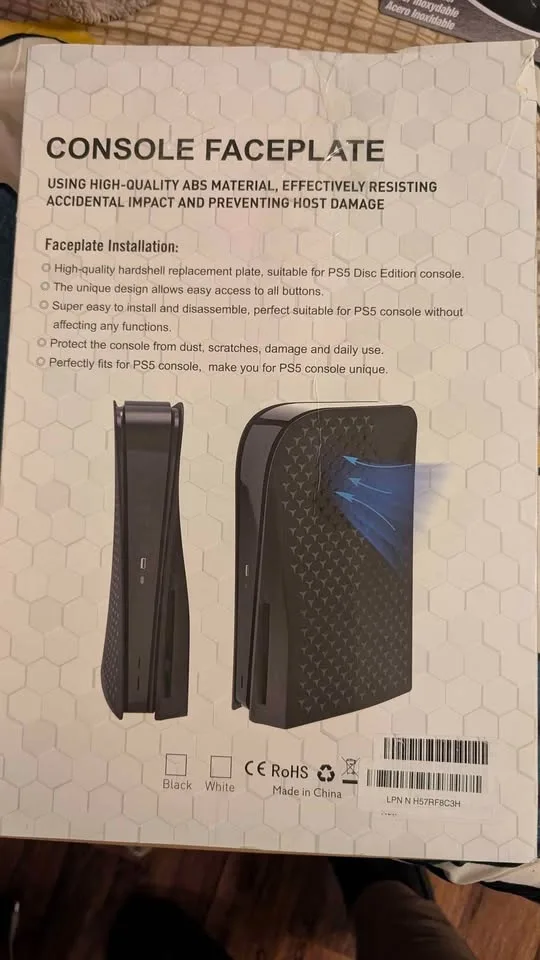 PS5 Face Plate with Fan Vents & Dust Filter image indicator(2)