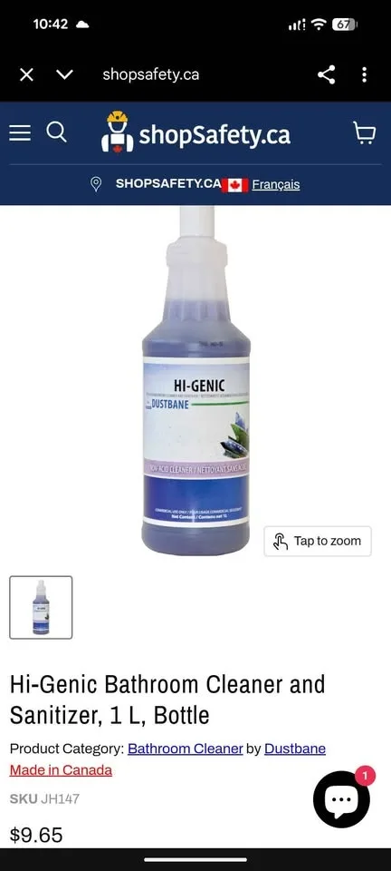 Dustbane HI- GENIC Non- acid cleaner (pack of 10 bottles) image indicator(5)