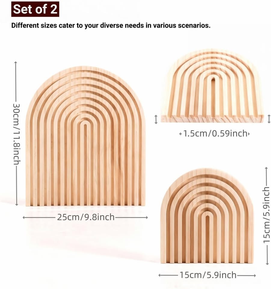 NEW~ Natural Wood Arch Decor/Serving Board (2-PC Set) - photo 2