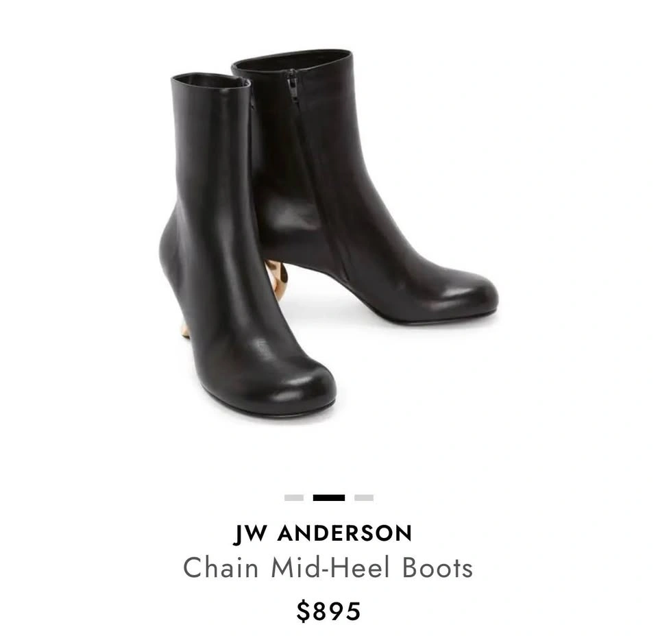 JW Anderson Women's Leather Chain Ankle Boots size 40 - photo 4