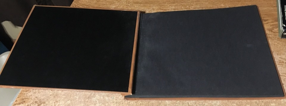 VINTAGE PHOTO ALBUM 14" X 11" TAN STRING CLOSING - photo 3