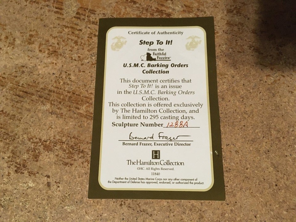HAMILTON COLLECTION USMC "STEP TO IT!" USMC BARKING ORDERS - photo 5
