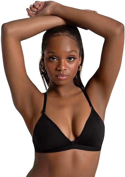 *NEW* (S) Capezio Womens Deep Neck Clear Back Bra