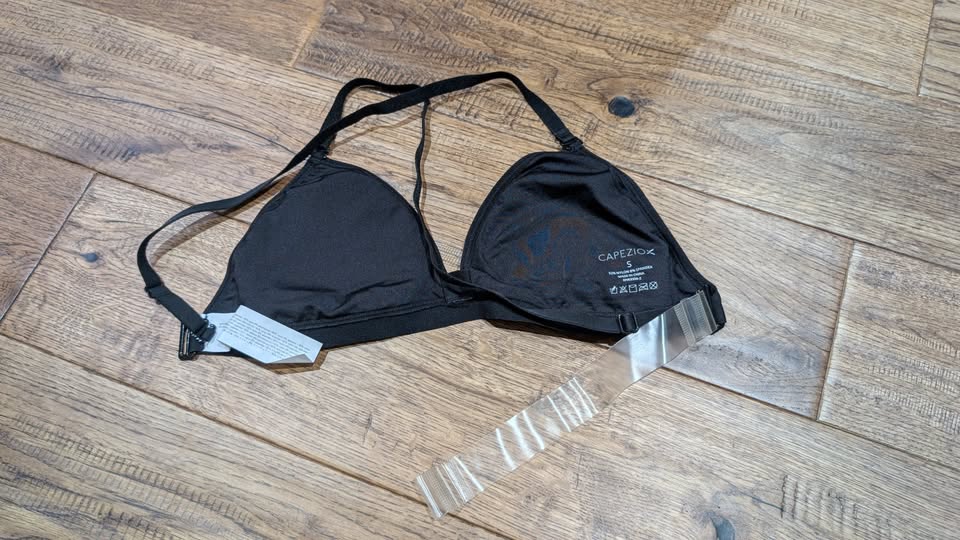 *NEW* (S) Capezio Womens Deep Neck Clear Back Bra - photo 3