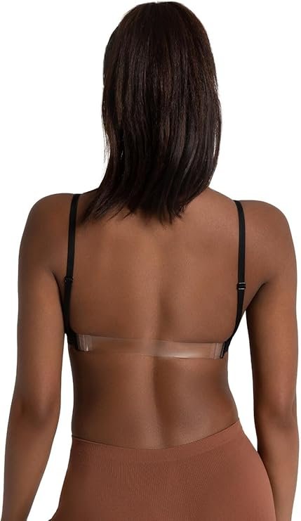 *NEW* (S) Capezio Womens Deep Neck Clear Back Bra - photo 4