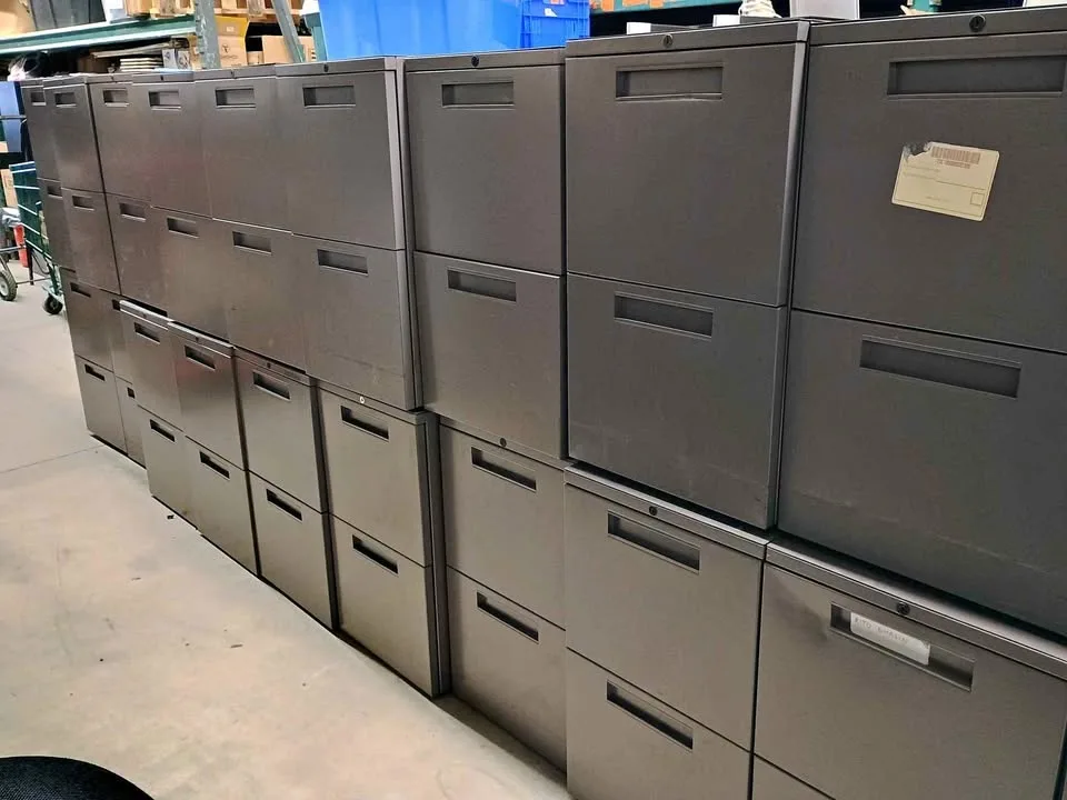 Dark Grey 2 Drawer Vertical Filing Cabinets - Lots Available