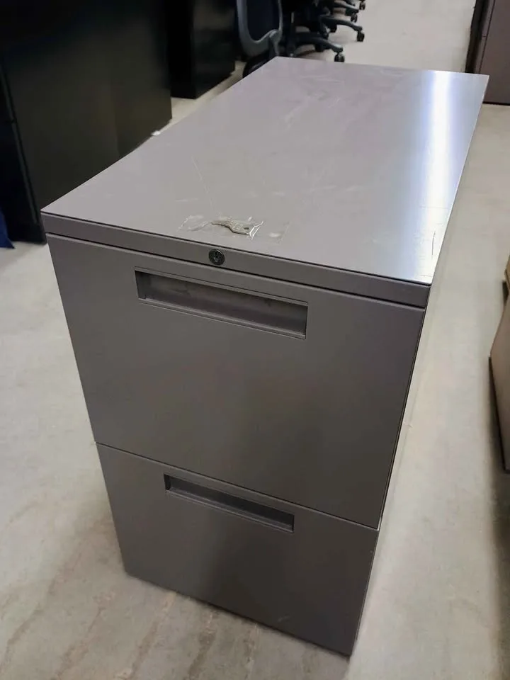 Dark Grey 2 Drawer Vertical Filing Cabinets - Lots Available image indicator(2)