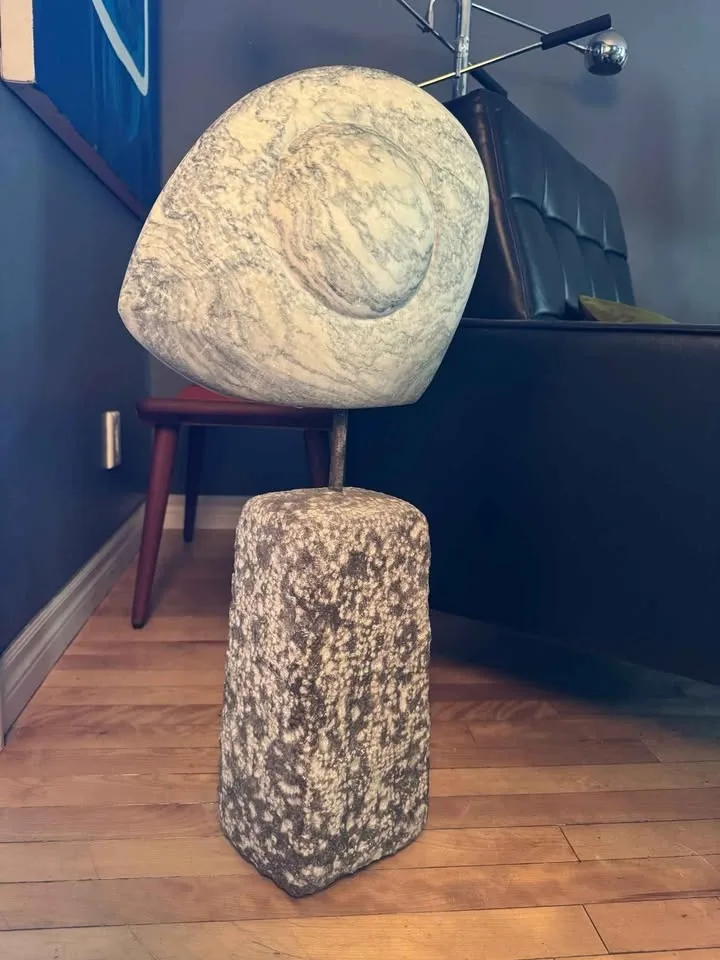 Marble Abstract Sculpture by Stanley Lewis - Signed image indicator(3)